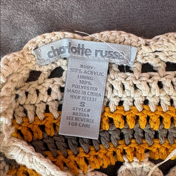 Charlotte Russe Crochet Halter Crop Top Small Boho Festival Coastal Cowgirl - Picture 3 of 13